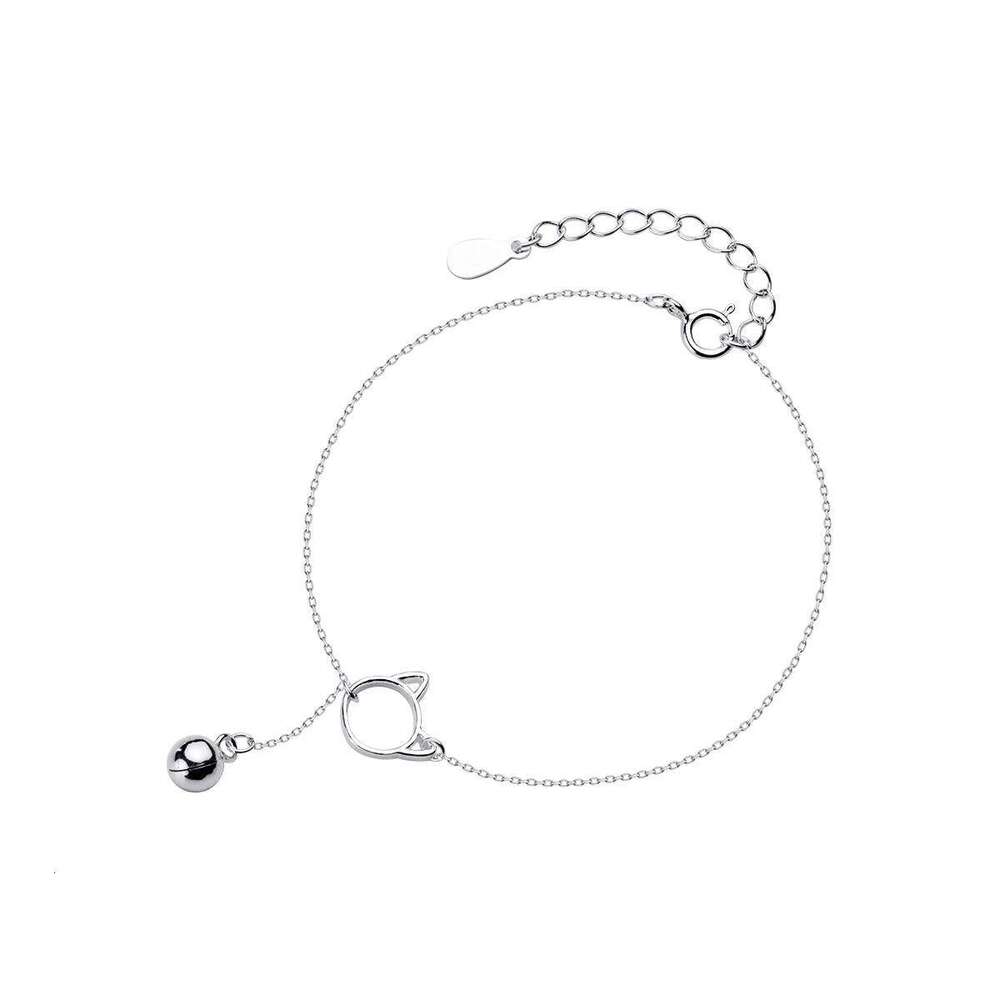 Modian Trendy New Sale Chain Link Cat Lucky Bell Bracelet Tiny Cute 100% 925 Sterling Silver Bracelets For Women S925 Jewelry Z260225
