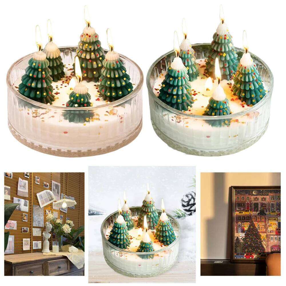 Scented Decorations Aromatherapy Candle Christmas Tree Cedar Forest Candles Xmas Gifts W260226