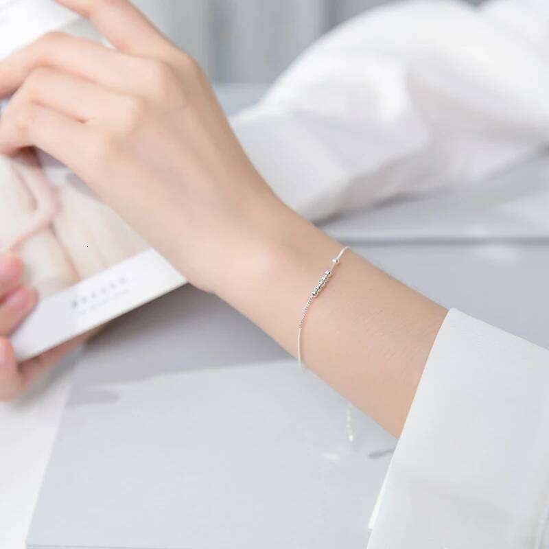 Modian 2020 New Design Simple Charm Beads Chain Bracelet for Women 925 Sterling Silver Party Fine Jewelry Accessories Gift Z260225