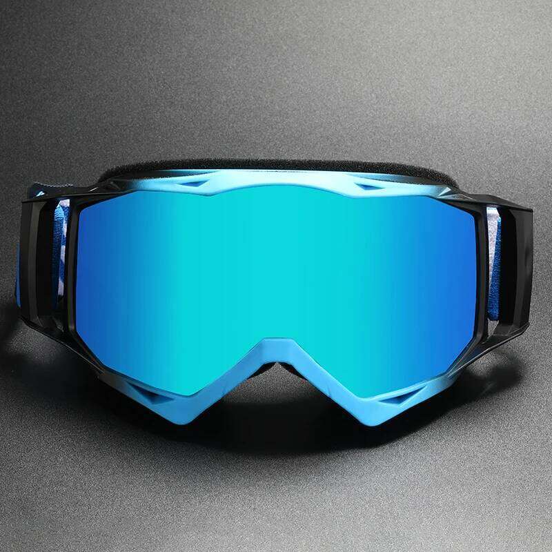 Downhill skiing mountain bike helmet goggle ski goggles, off-road real film anti-fog riding goggles Z260225