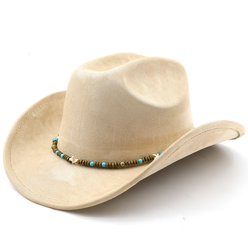 Classic Suede Large Brim Western Cowboy Fedora Hat Men And Women Cowboy Hat Fashion Travel Party Hat Sombrero Vaquero 250829