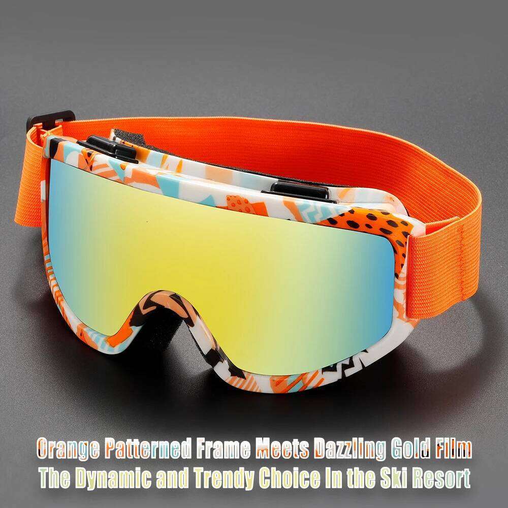 TPU Large Frame One-Piece Water Transfer Ski Goggles with Sponge High Definition Snow Protection Eyewear Z260225