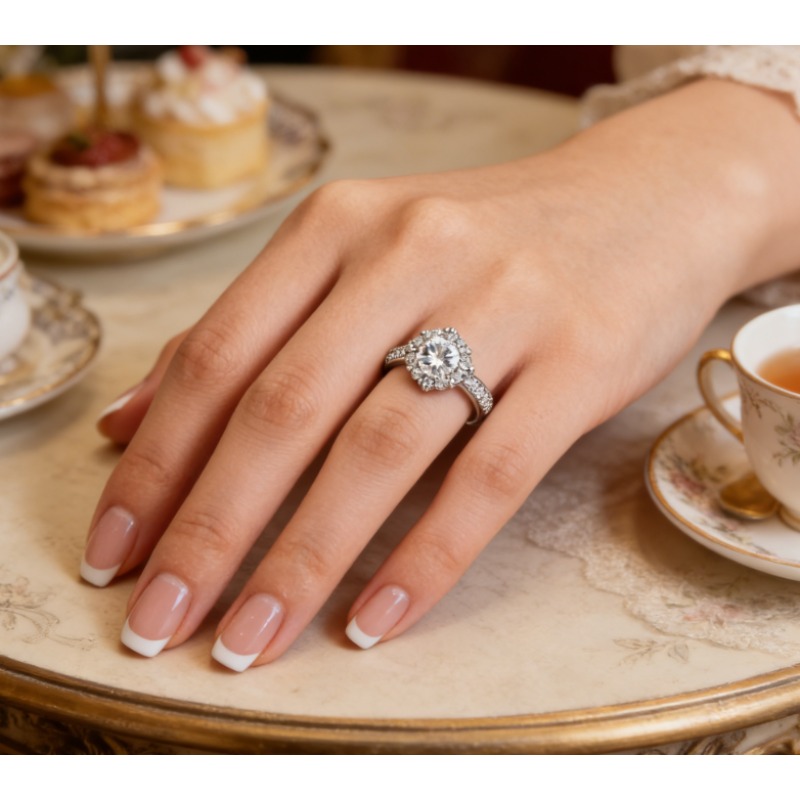 Starry Sparkling Bouquet Ring Luxury High End Statement Elegant Wedding Engagement Ring Jewelry for Her