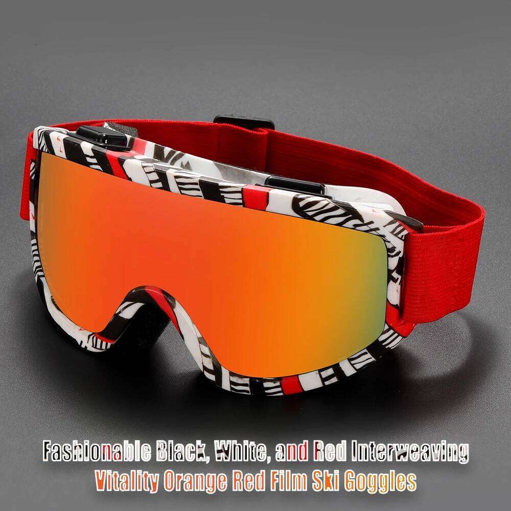 TPU Large Frame One-Piece Water Transfer Ski Goggles with Sponge High Definition Snow Protection Eyewear Z260225