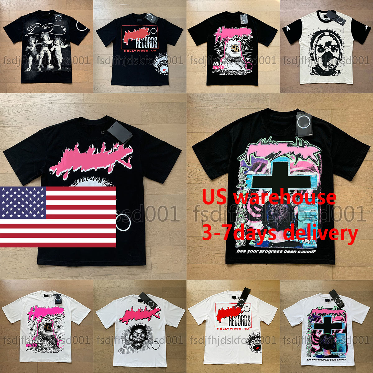 High quality designer graphic shirt Mens short sleeve designer with NFC scan new womens wash street loose round neck casuas High Streets Trendl mens shirts