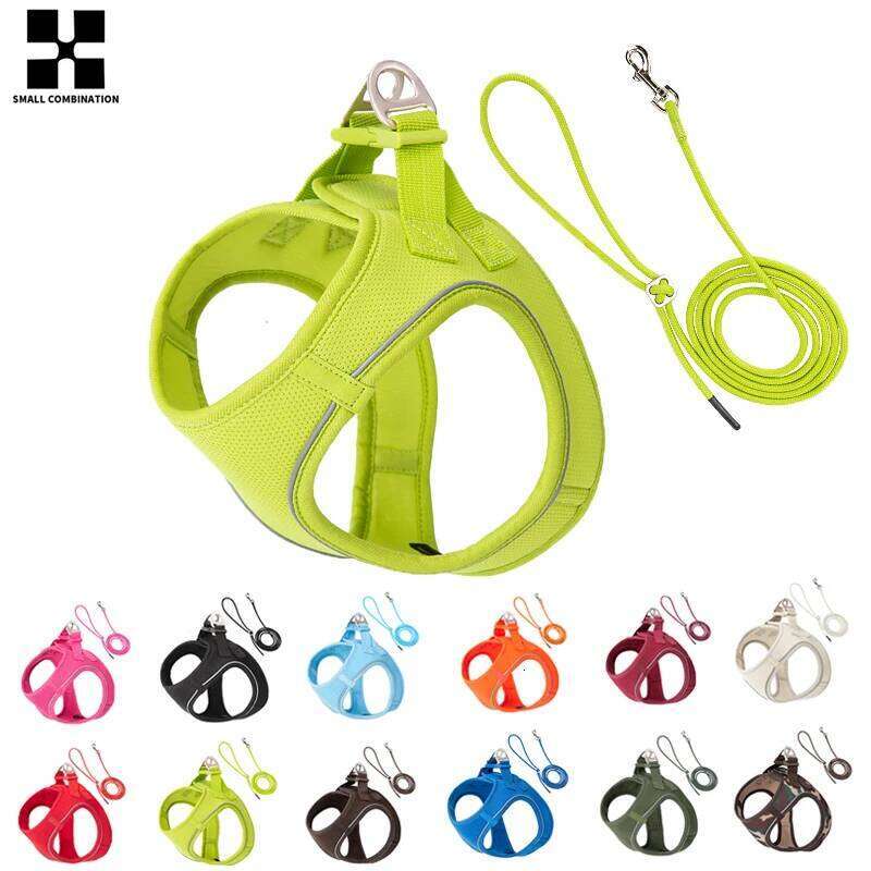 Leash Set for Small Medium Dog Adjustable Reflective Puppy Cat Harness pet Vest Chihuahua Dachshund Outdoor Walking