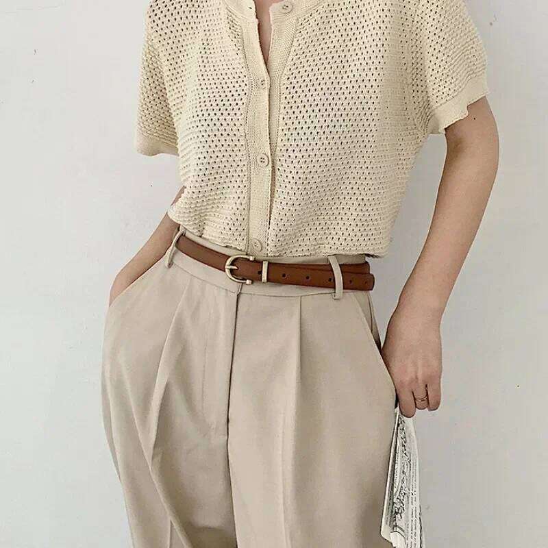 2024 Korean Fashion High Quality Simple Thin Belts Ladies Leather Alloy Pin Buckle Retro Jeans Belt Designer Girdle Women Y260225