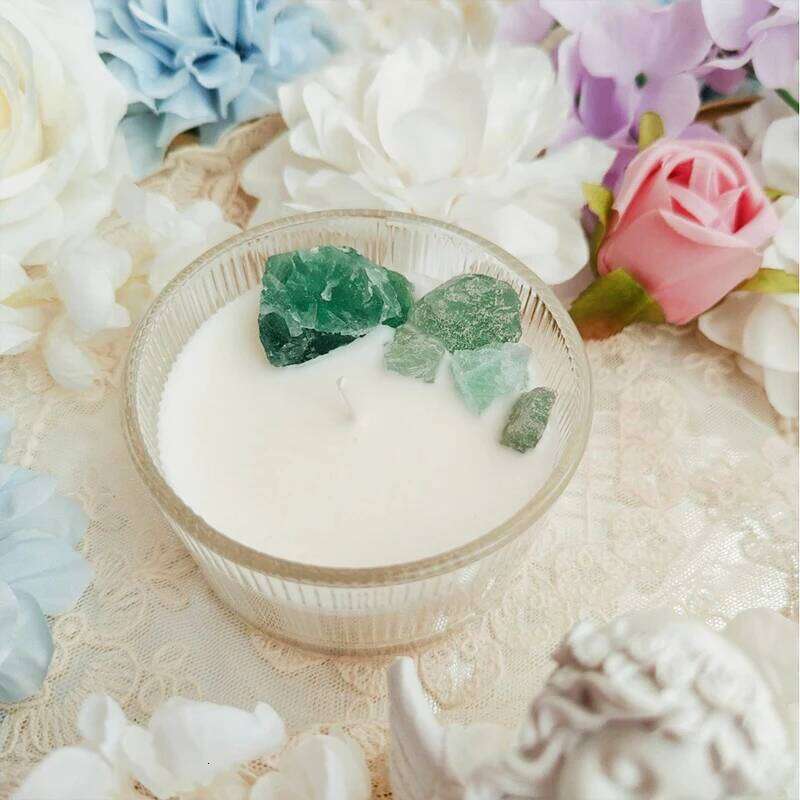 Handmade Crystal Stone Scented Candles Gift Set Soybean Wax Energy Candle Glass Fragrance Home Decor And Scents W260226