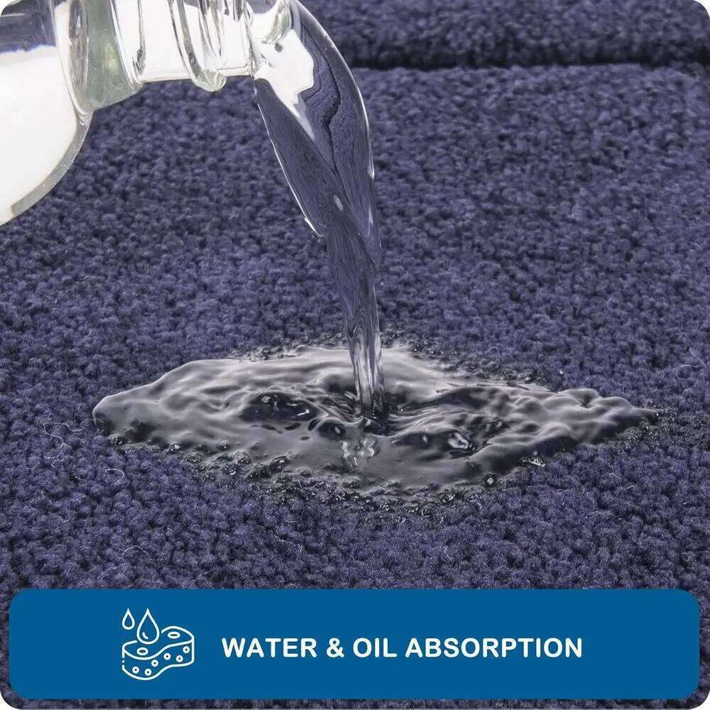 24x59 Inch Washable Non-Slip Kitchen Runner, Absorbent Soft Rug for Hallway, Laundry, Navy Blue W260226