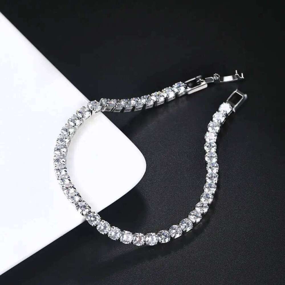 Luxury Crystal Tennis Hip Hop Bracelet for Men Homme Trendy Punk Zirconia Couple Chain on The Hand Streetwear Jewelry Z260225