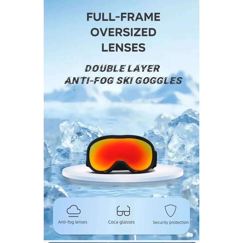JSJM Professional Anti-Fog SKI Snowboard Goggles Outdoor Sports Women Men Double Layer Skiing Eyewear Mask Xmas Gifts Z260225