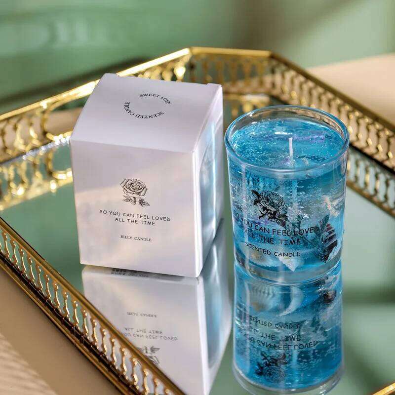 Glass Cup Real Floral Fragrance Scented Candles Home Creative Candle Jars Decorations W260226