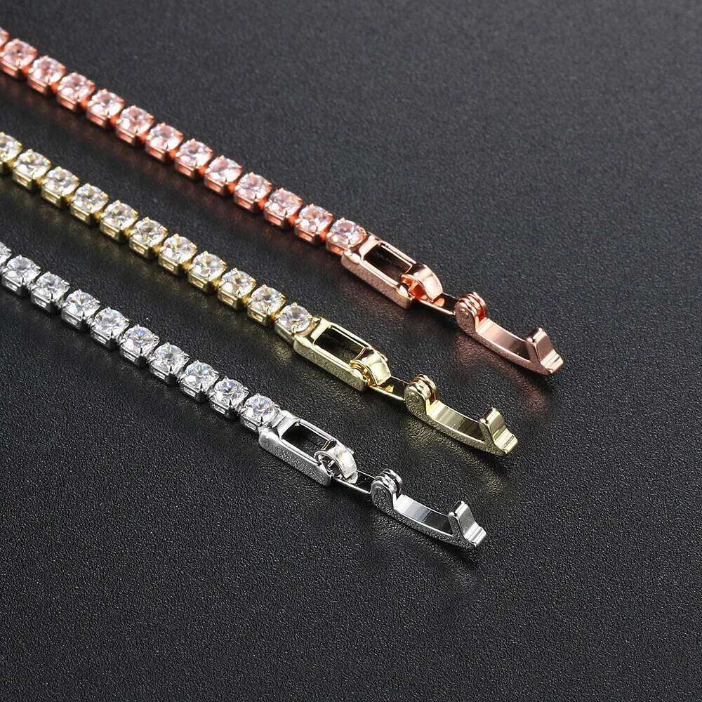Fashion Multicolor for Women 2.5/3/4/5mm Zirconia Charm Designer Tennis Chain Men Bracelet Wedding Jewelry KC128 Z260225