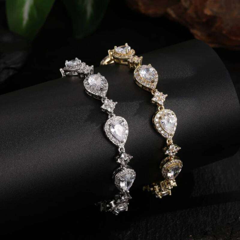 ZAKOL Wedding Bridal Bracelet for Brides Bridesmaids Delicate Cubic Zirconia Classic Teardrop Tennis Bracelets Women Jewelry Z260225