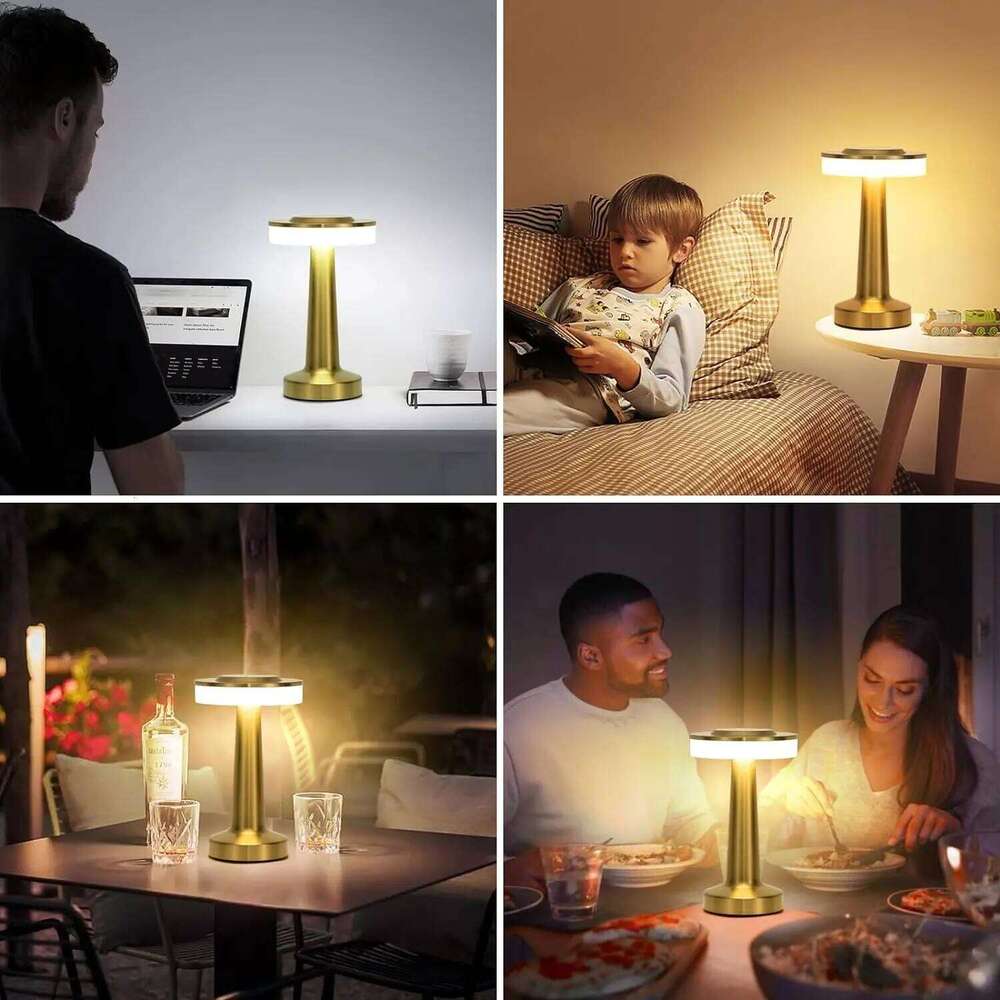 Retro Bar Table Lamp Led Rechargeable Desk Light Room Decor Lampe Camping Luces Bedroom Coffee Decoration Chambre Night Lights H2602251