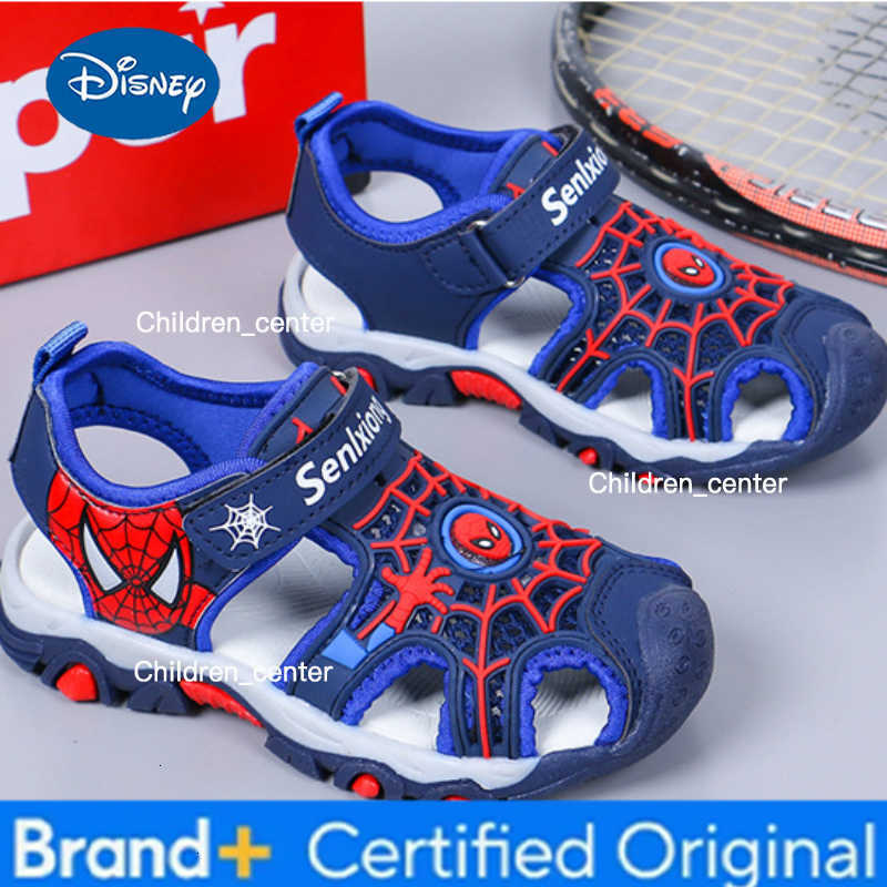 Summer Kids Boys Sandals Girls Cartoon Spider Man Student Closed Toe Orthopedic Non slip Children Sport Pu Leather Beach Shoes H260226