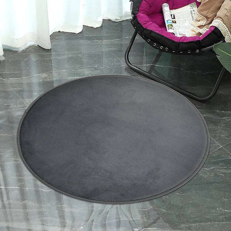 Silver Bubble Kiss Thick Round Rug Carpets for Living Soft Home Bedroom Kid Room Plush Salon Decoration W260226