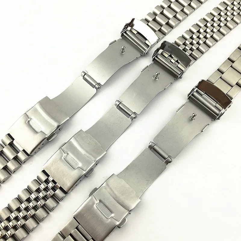 20mm 22mm For Seiko Solid Stainless Steel Band Mens Sports Strap Srpd Skx007Skx009 SRPD63K1 Jubilee Curved End Bracelet 260203