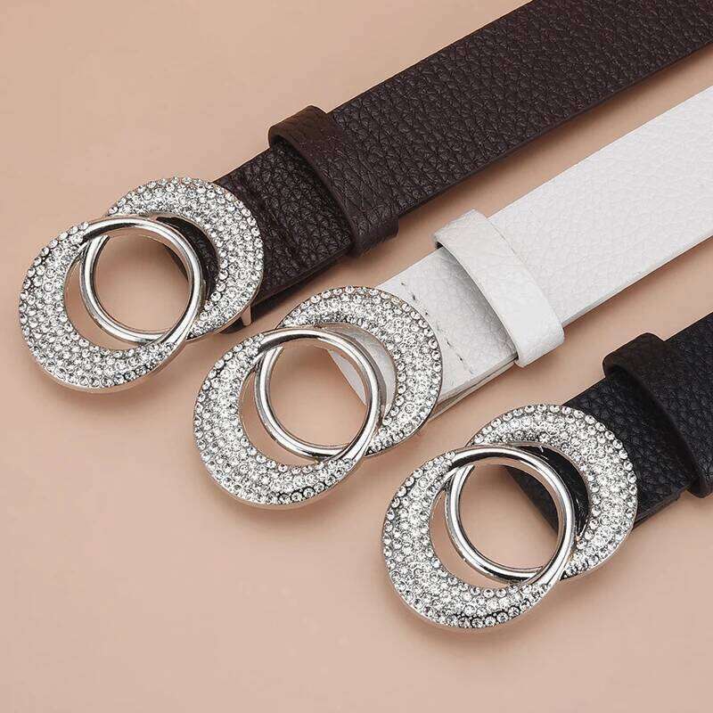 Inlaid Imitation Diamond Fashion Rhinestone Women's Belt Paired With Jeans Leather Belt, Gift for Girlfriend and Mother Y260225