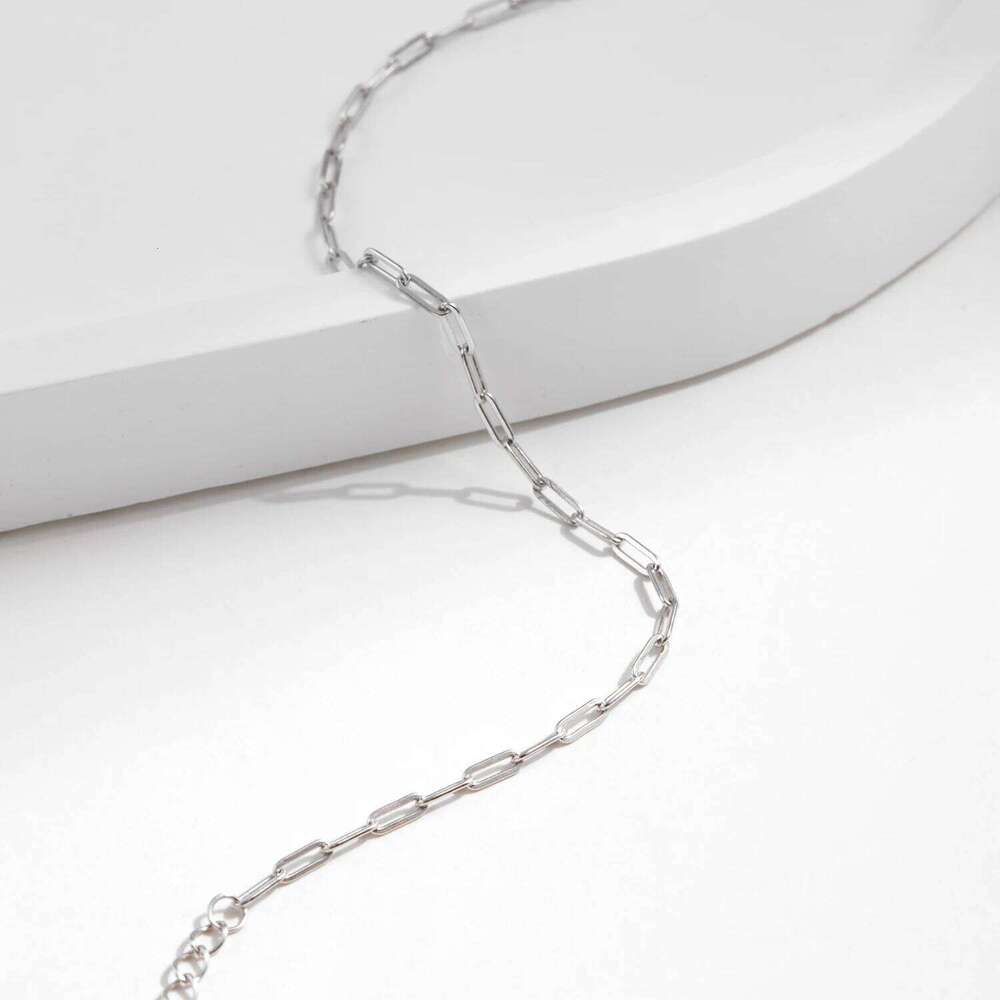 MODIAN Solid 925 Sterling Silver Rectangle Chain for Women White Gold Plated Handmade Basic Bracelets Jewelry Gifts Z260225