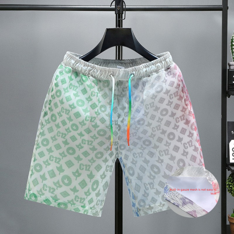 New Design Loose Fitting Shorts Fashionable Trend Five Point Beach Shorts Casual Mid Length Style Luxurious Beach Pants Apparel Fashion Tops