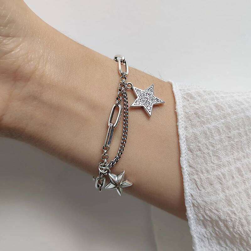 Modian Fashion 925 Sterling Silver Lovely Stars Retro Charm Fit Women Hip Hop Style Bracelet Fine Jewelry 2020 Design Z260225