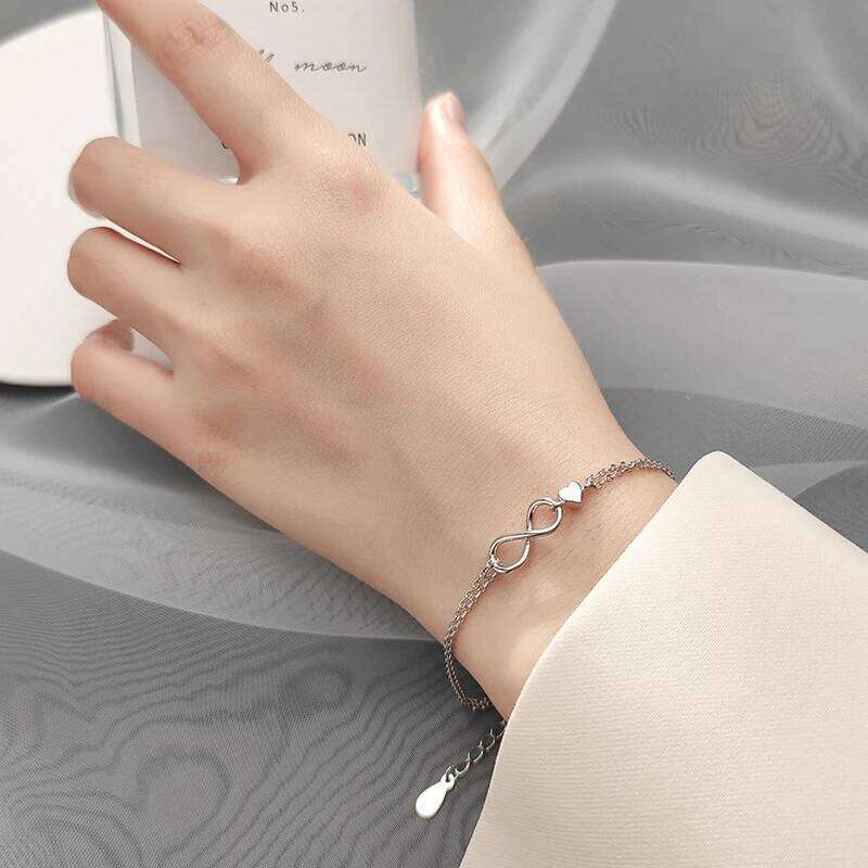 Modian Sterling 925 Clasp Lobster Chain Bracelet For Women Infinite Love Simple Silver Fine Jewelry Female Gift Pulsera Z260225