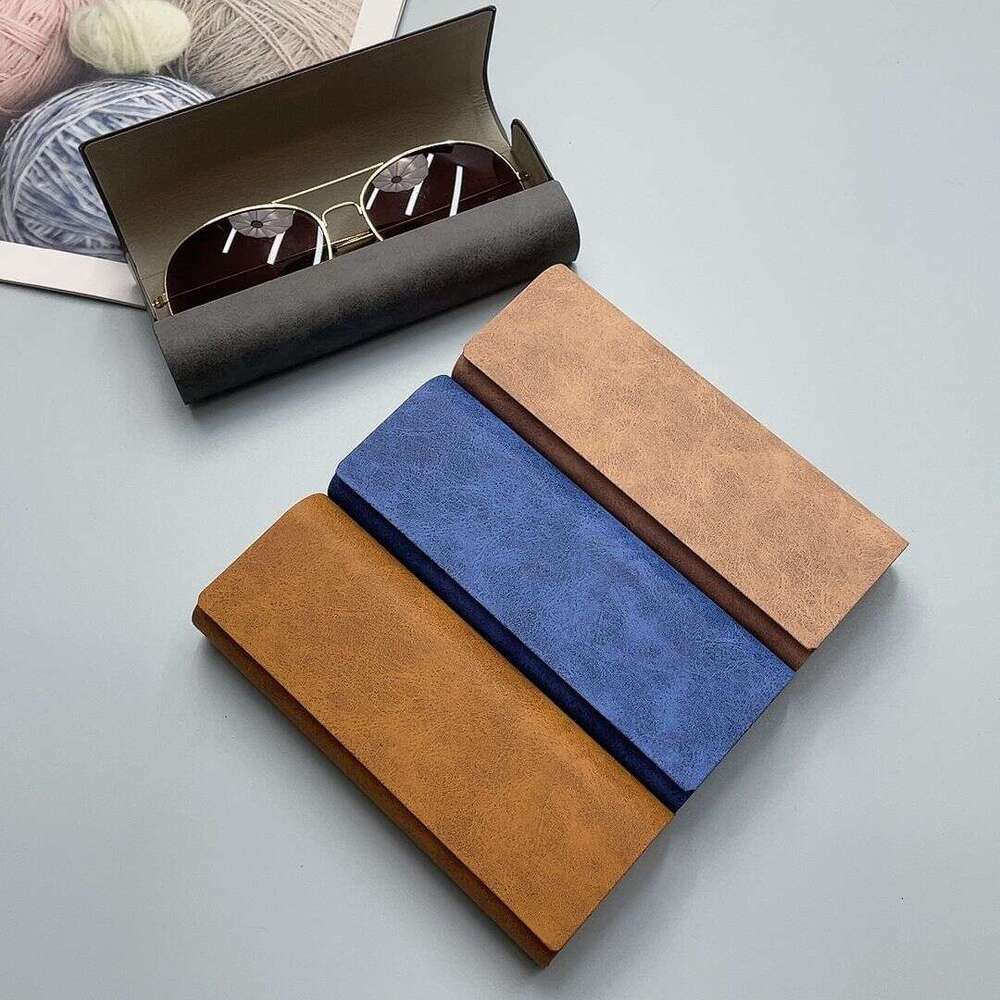 Portable Glasses Case Lightweight Anti Stress Design with Magnetic Closure and Sheepskin Texture for Retro Sunglasses Storage Travel Gift(Note the 1 c