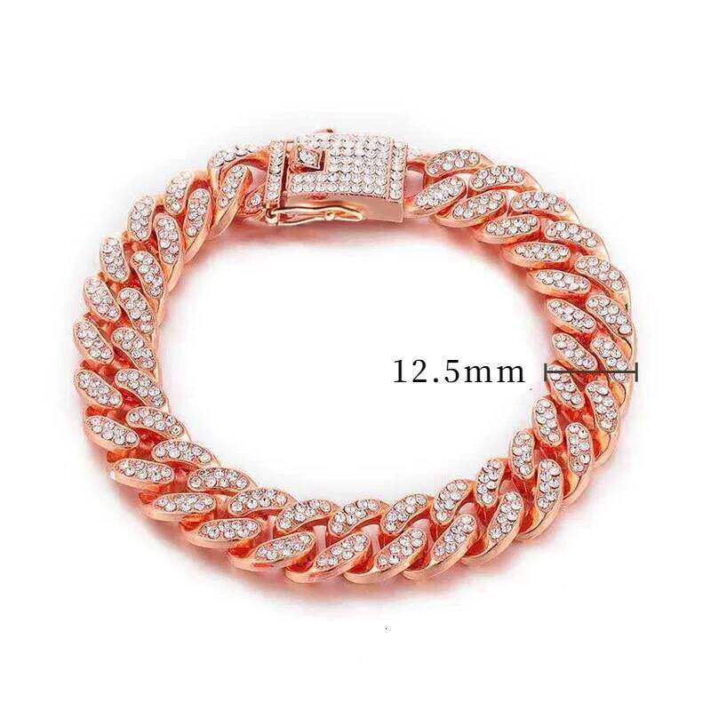 Luxury Designer Collar Bling Diamond Pet Chain for Small Medium Large Dogs Cat Puppy Gold Necklace Jewelry Dog Accessories