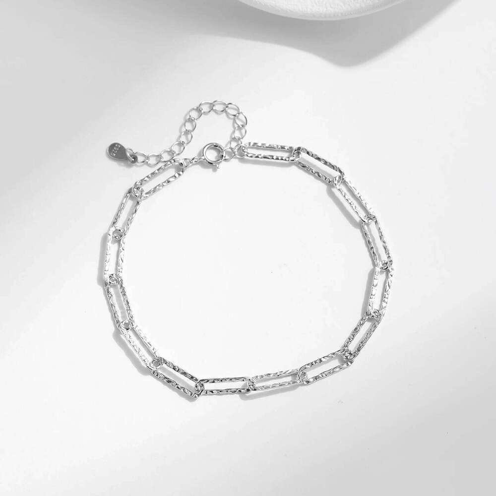 MODIAN Real 925 Sterling Silver Irregular Wavy Lock Chain Bracelets Trendy Stackable DIY Jewelry For Women Female Accessories Z260225