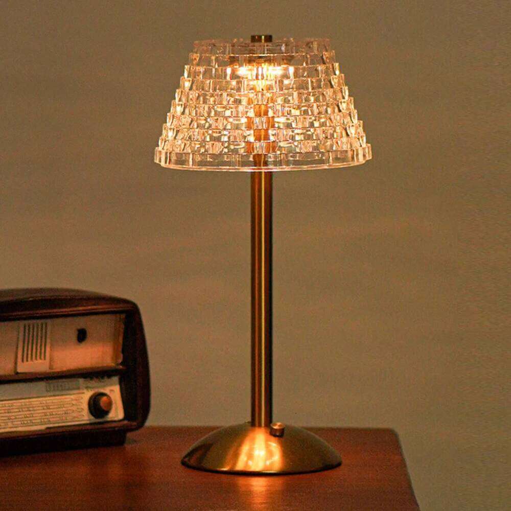 Desk Night Lights 3 Colors LED Touch Table Lamp Dimmable Rechargeable Romantic Wireless Creative Acrylic for Bedroom Living Room H260225