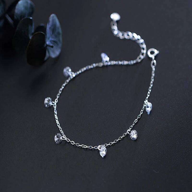 Modian 925 Sterling Silver Clear CZ Shining Chain Geometric Lobster Lock Bracelet for Women Fashion Female Jewelry Z260225