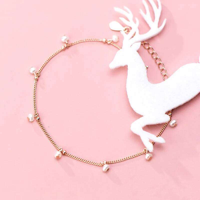 MODIAN Elegant Natural Pearl Authentic 925 Sterling Silver Link Chain Charm Pendant Bracelet for Women Fine Jewery Z260225