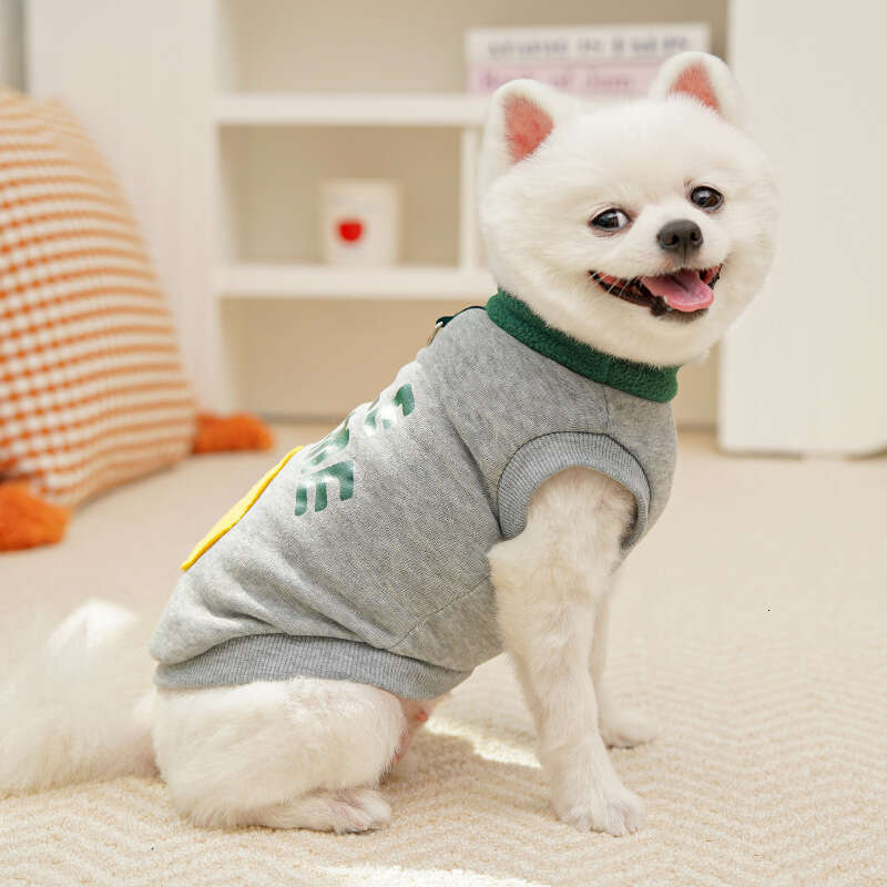 Famous brand Autumn Winter Fleece Milk Silk Sweatshirt Pet Large Dog Clothes Accessories Hairless British Shorthair Short legged Cat pupakaIK