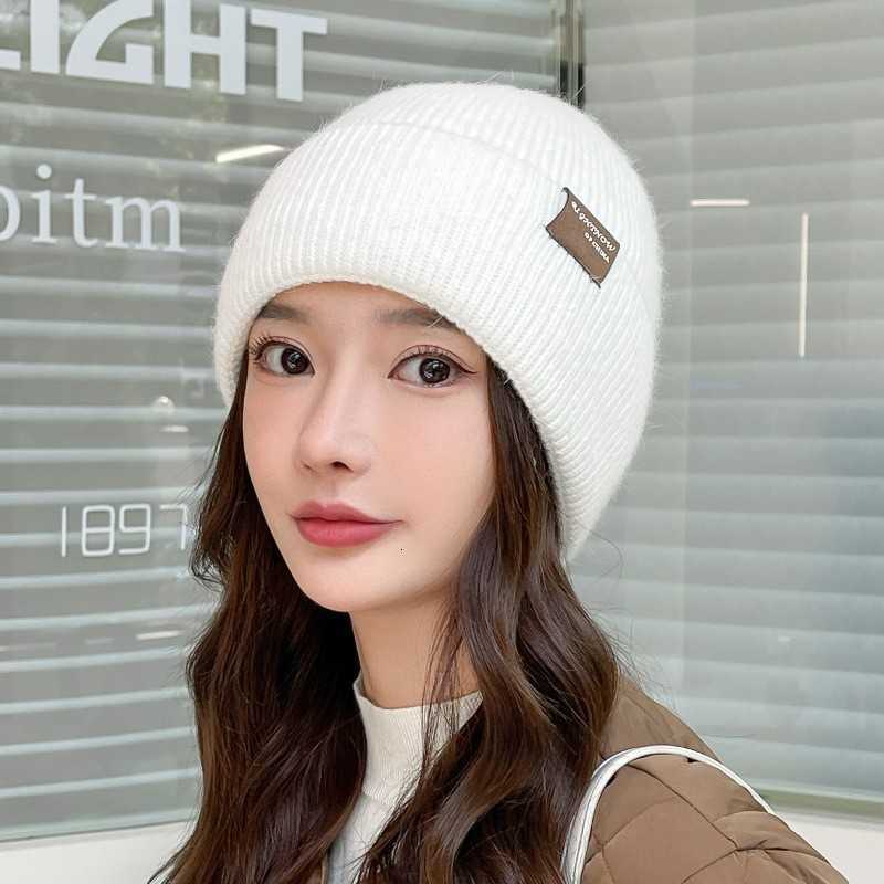 Woolen hat Korean knitted hat womens winter high-end pullover hat cold weather hat thickened warm hat for women S260225