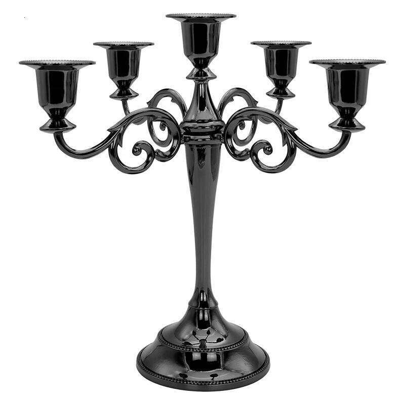 American Style Retro Candlestick Creative Three-headed Five-headed Metal Iron Candle Holder Romantic Dinner Table Decoration W260226