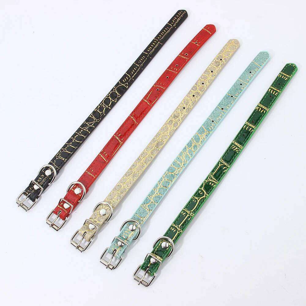 Leather Collar Soft Padded Dog Collars Adjustable Pet Nechlace Accessories For Small Medium Large Dogs Pug French Bulldog