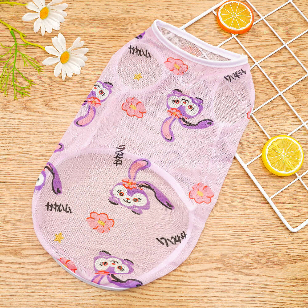 Famous brand Large Dog Vest for Dogs and Cats Teddy Corgi French Bulldog Mesh Breathable Pet Clothing Cat Supplies pupakaIK