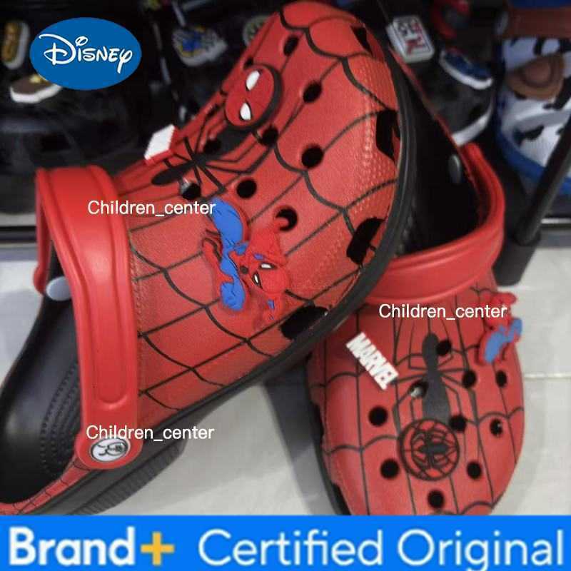 Marvel Summer New Adult Spiderman Hole Shoes Cute Breathable Indoor Outdoor Beach Cartoon Anti-Slip Sandals Slippers Gifts H260226
