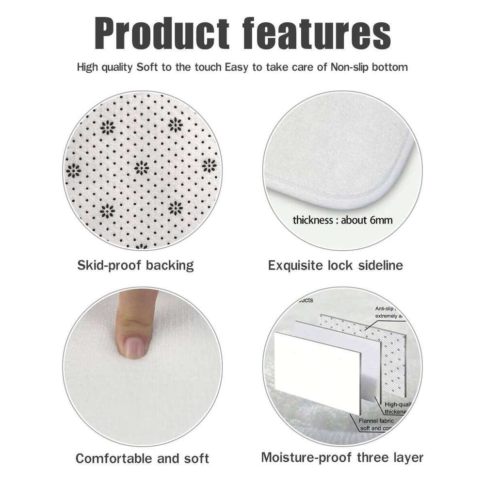 1pc Merry Kitchen Decoration Carpet Funny Hat Christmas Tree Reindeer Design Non slip Floor Mat W260226