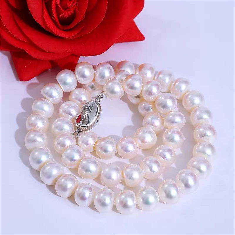 OldNatural Freshwater Pearl Womens Pearl Necklace Perfect Round Mothers Day Gift231118