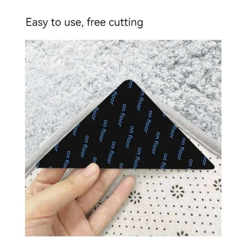 4PCS Nano PU Self-adhesive Anti-slip Triangular Carpet Household Floor Mat Fixed Patch Washable and Reusable W260226