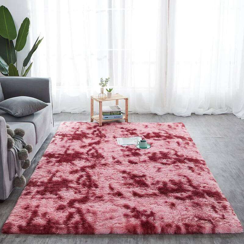 Nordic Ins Wind Tie-dye Gradual Change Silk PV Plush Living Coffee Table Mattress Bedside Bedroom Dining Room Carpet W260226