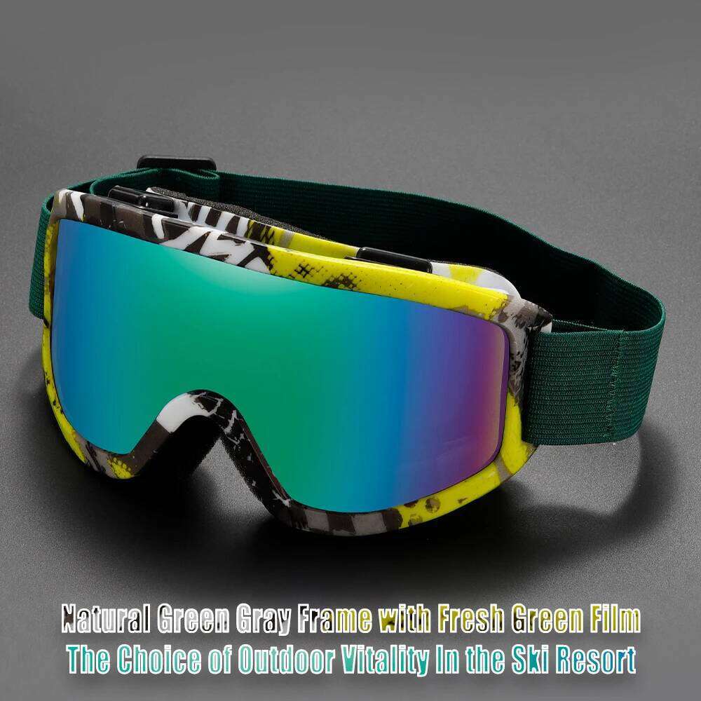 TPU Large Frame One-Piece Water Transfer Ski Goggles with Sponge High Definition Snow Protection Eyewear Z260225