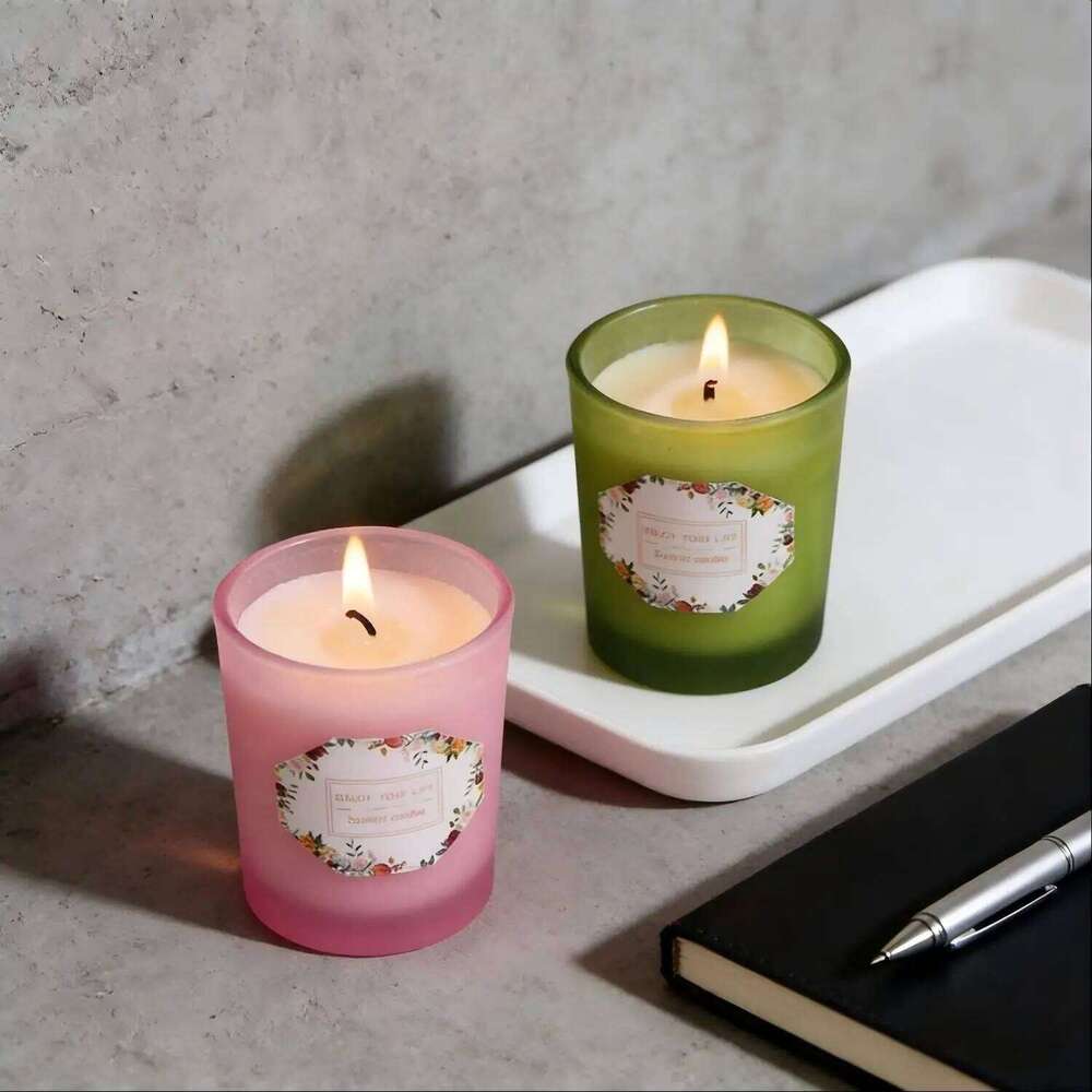 1pc Niche Aromatherapy Candle - Smokeless Plant Wax Glass Jar Candle, Essential Oil Scented for Home Wedding Party Gatherings W260226