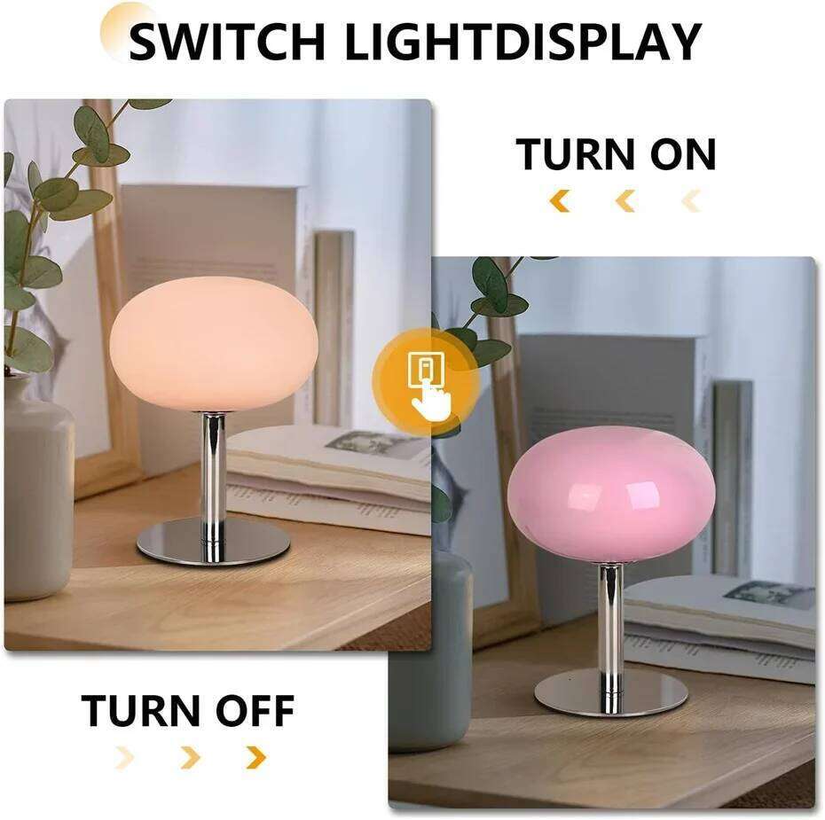 LED Mushroom Dimmable Desk Lamp Nightstand Mid Century Table Lights for Bedroom Office H260225