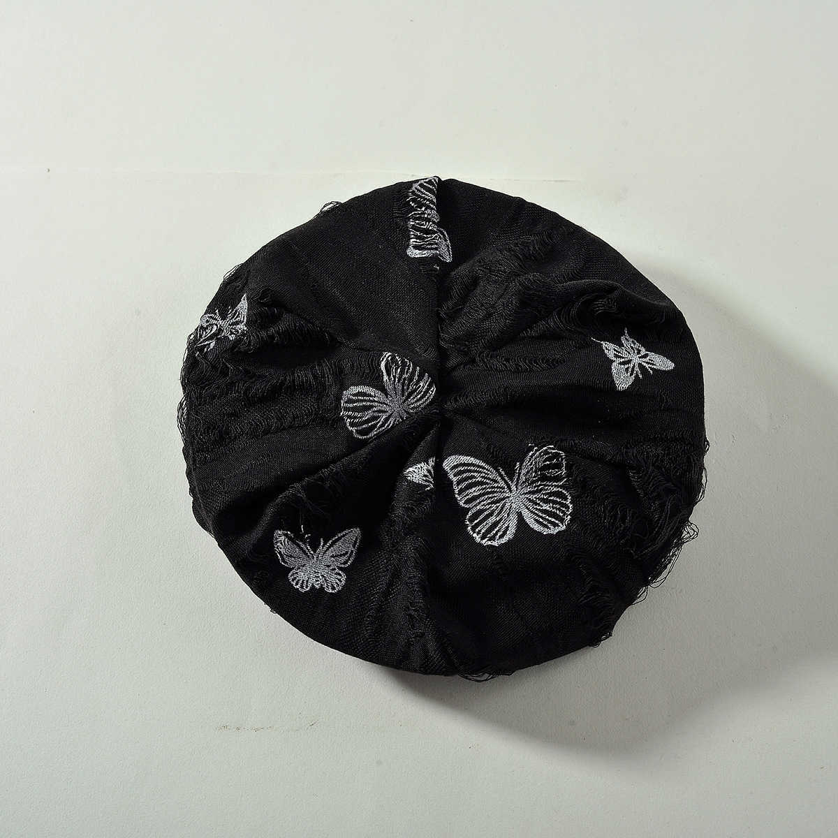 Unique butterfly print spring-summer thin hat for women ins-style headwrap stylish and versatile loose-fitting maternity hat S260225