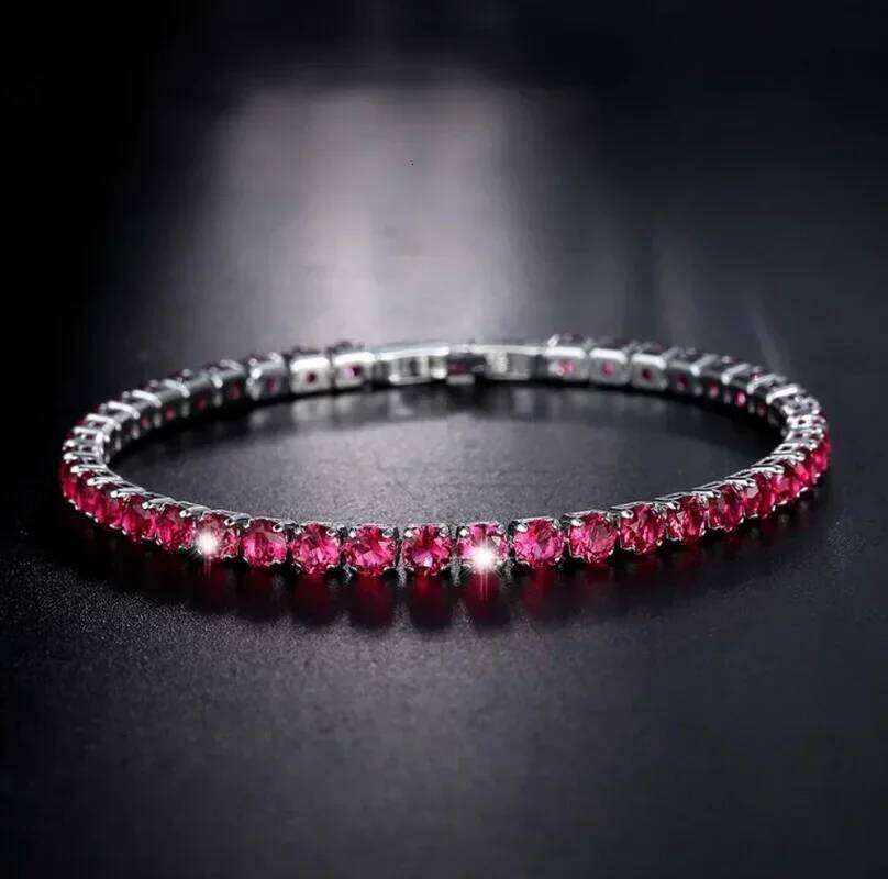 4mm Cubic Zirconia Tennis Iced Out Bracelets For Women Gold Silver Color Men Bracelet Chain Jewelry Z260225