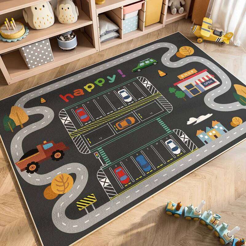 VIKAMA Cartoon Car Traffic Children's Carpet Play Baby Crawling Home Decoration Living Room And Bedroom Floor Mat W260226