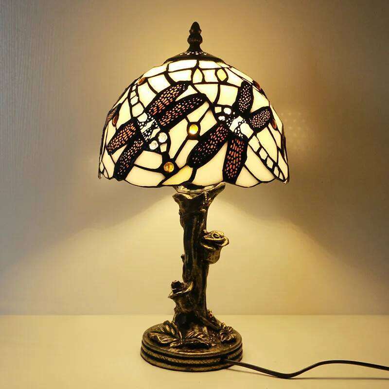 European rose restaurant cafe room bedroom bedside glass table lamp H260225